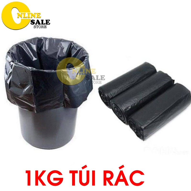 1kg Túi đựng rác đen tự phân hủy sinh học kích thước size 45x56cm