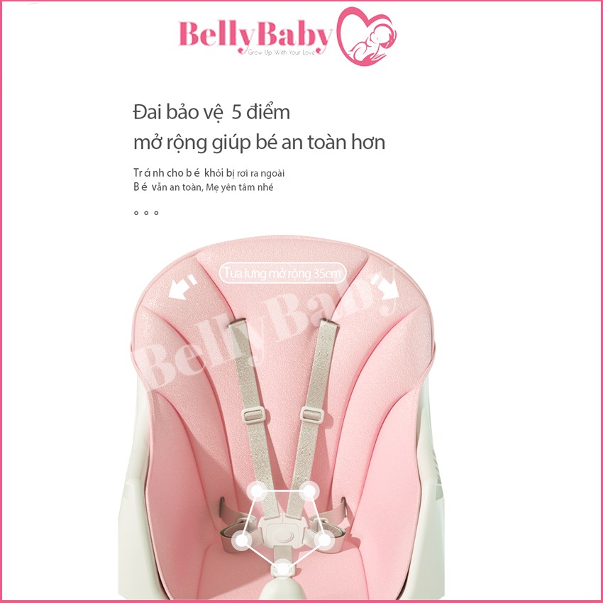 Ghế Ăn Dặm Belly Baby, Full Phụ Kiện Dành Cho Bé (Model BB102 Và BB105)