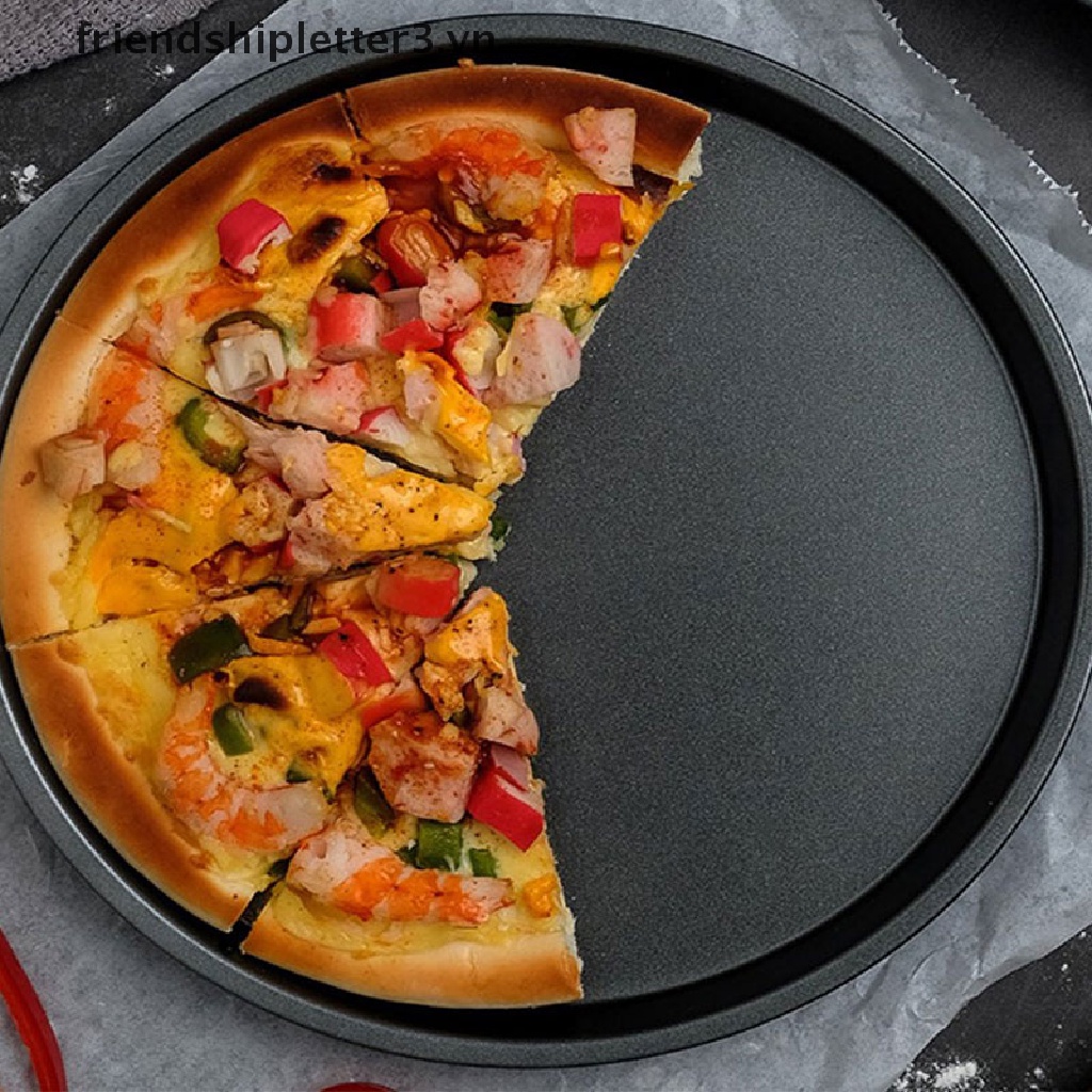 Khuôn Nướng Bánh Pizza Hình Tròn Bằng Thép Carbon Chống Dính