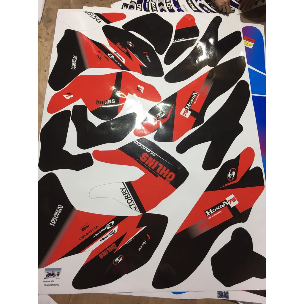 Tem Trùm Winner X Đỏ Đen Trắng Ohlins