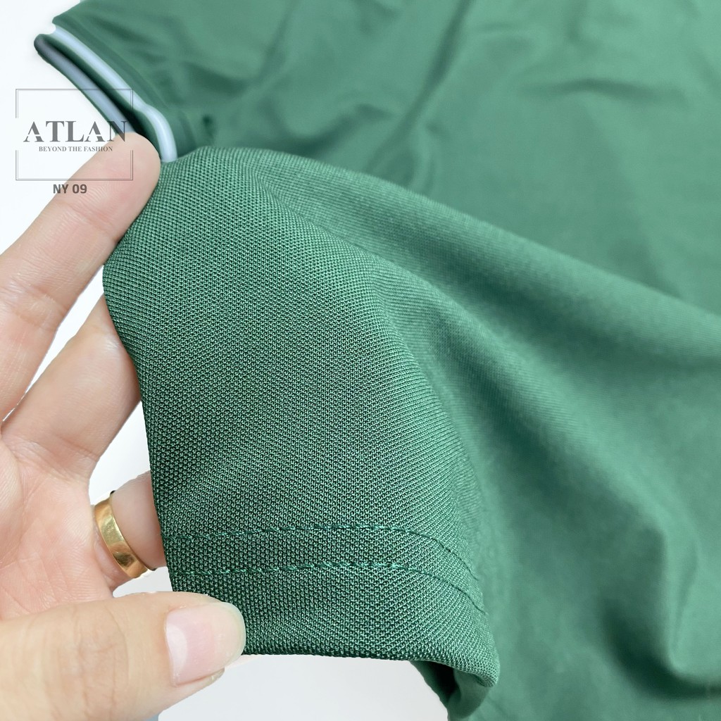 Áo Ngắn Tay Có Cổ 💖 𝘍𝘳𝘦𝘦𝘴𝘩𝘪𝘱 💖 Áo Polo Cộc Tay Xanh Rêu Đậm Phối Bo Sọc Trắng  - NY10 | BigBuy360 - bigbuy360.vn