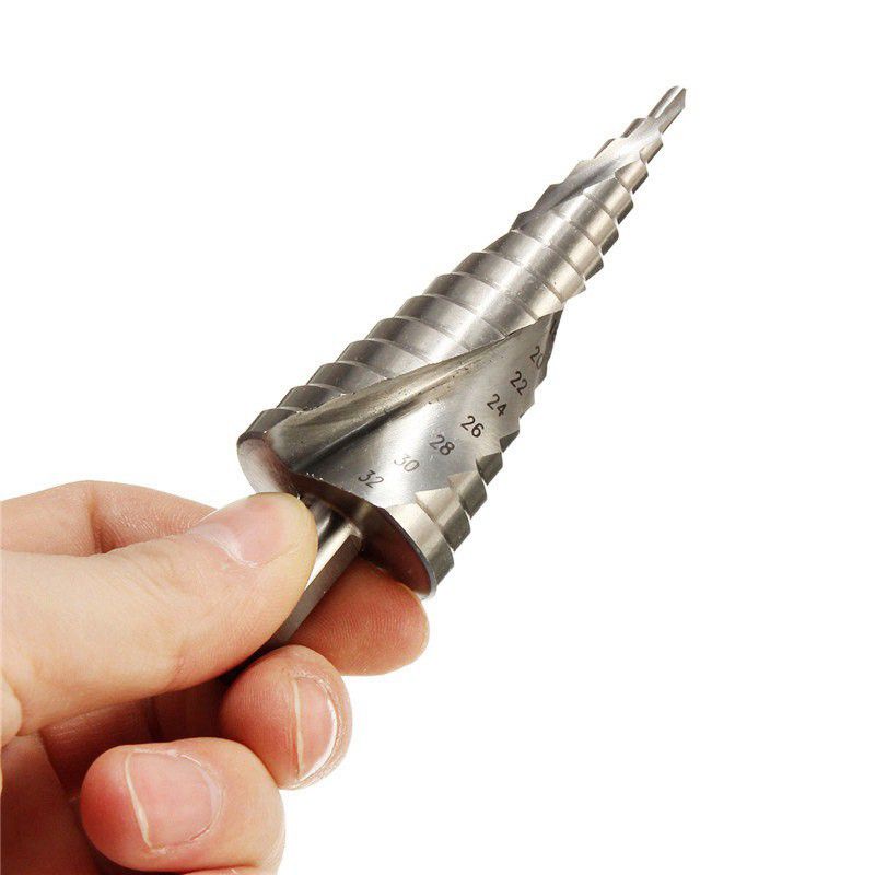 Bộ 3 Mũi Khoan Tháp Xoắn Trắng 4 - 12/20/32mm Thép HSS Phủ Titanium