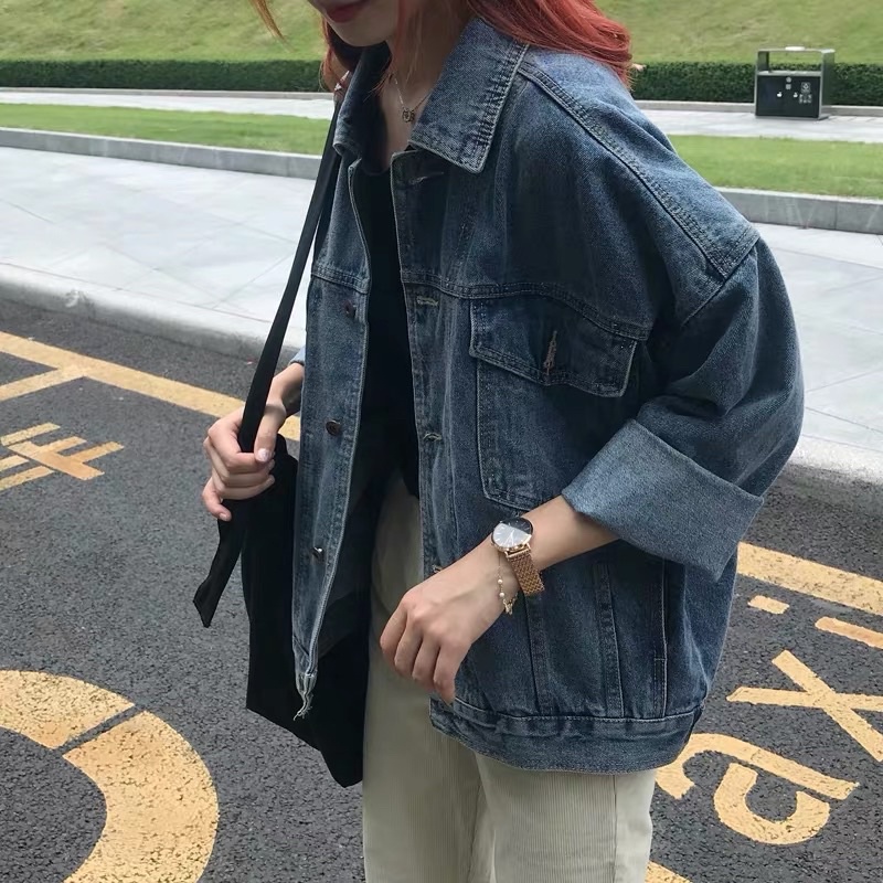 Áo khác bò form rộng nam nữ