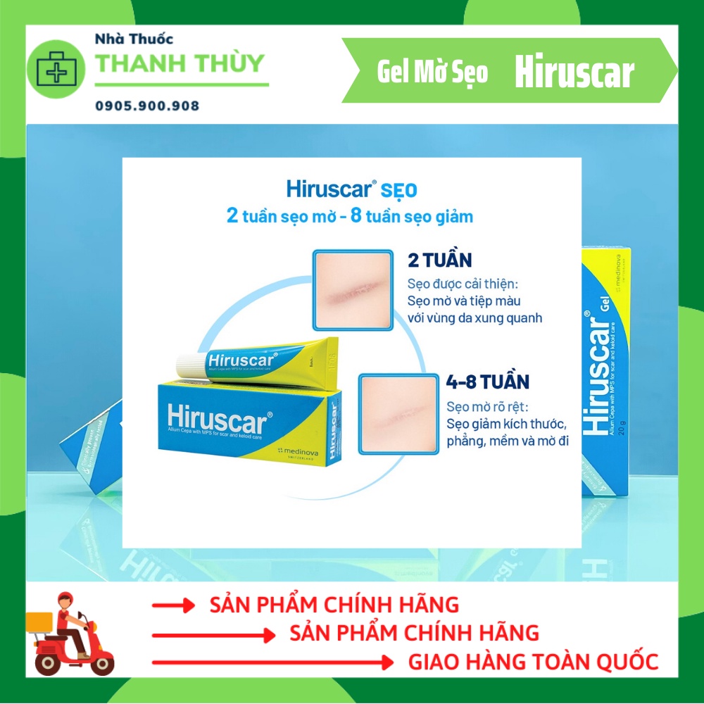 🅼🅰🅳🅴 🅸🅽 🆂🆆🅸🆃🆉🅴🆁🅻🅰🅽🅳 HIRUSCAR  Gel Cải Thiện Sẹo Vừa, Sẹo Lõm, Sẹo Thâm