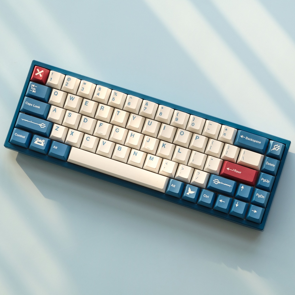 Cherry Profile PBT keycap Trọn bộ 141 phím Nhuộm thăng hoa Bố cục ANSI cho bàn phím cơ Cherry MX Switch