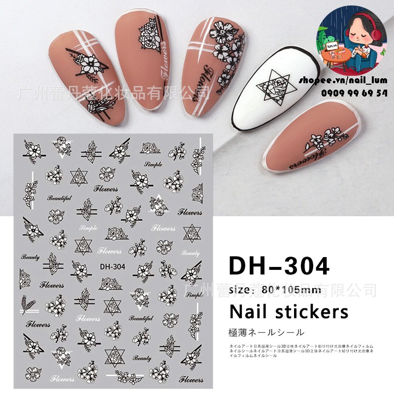 [Video Thực Tế] Nail Sticker - Dán Móng Tay Cánh Hoa
