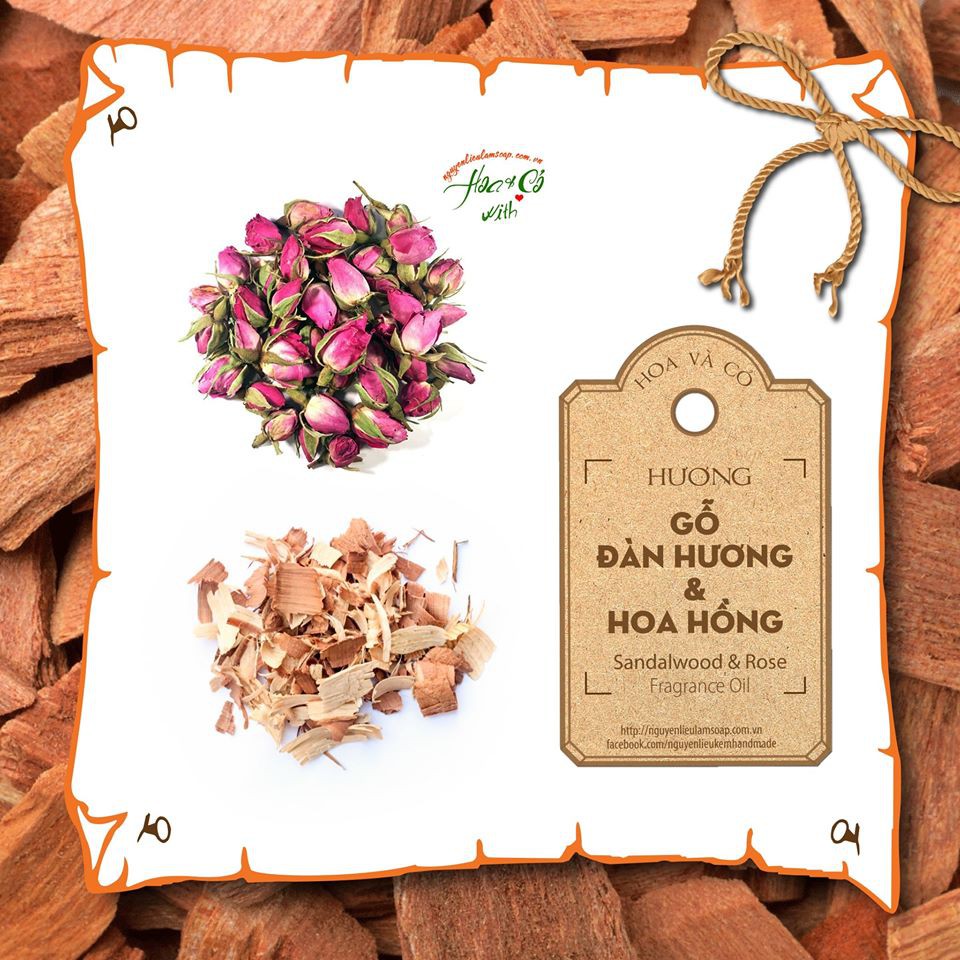 Hương Gỗ Đàn Hương & Hoa Hồng ( Sandalwood & Rose Fragrance Oil )