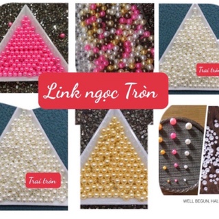 500v 3mm, 400v 4mm Trai giả ngọc tròn làm hoa bột nail trang trí quần áo dày dép váy áo thủ công
