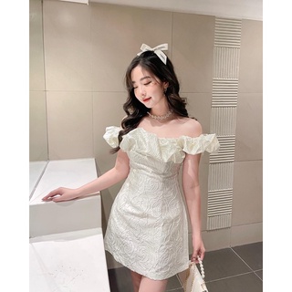 Váy gấm hoa Hồng bèo