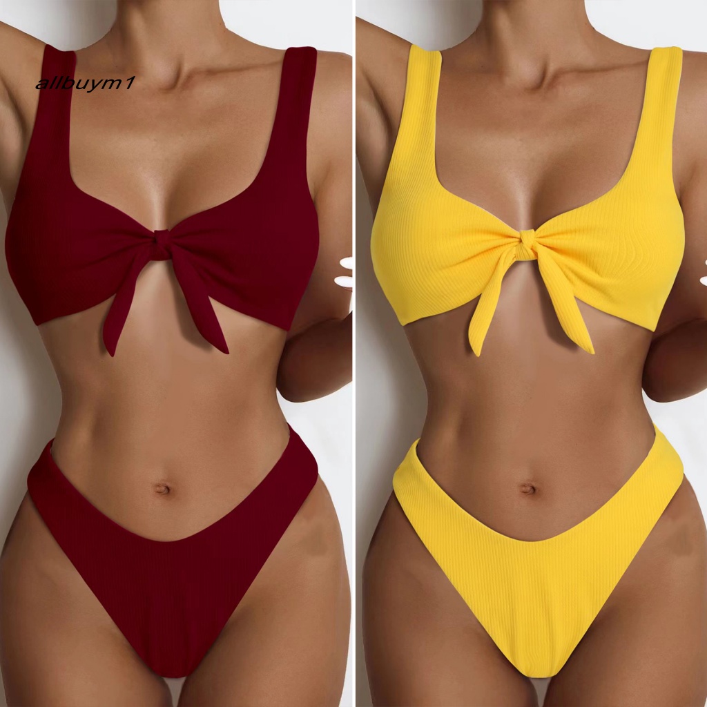 Bộ Bikini Màu Sắc Trơn Quyến Rũ Cho Nữ