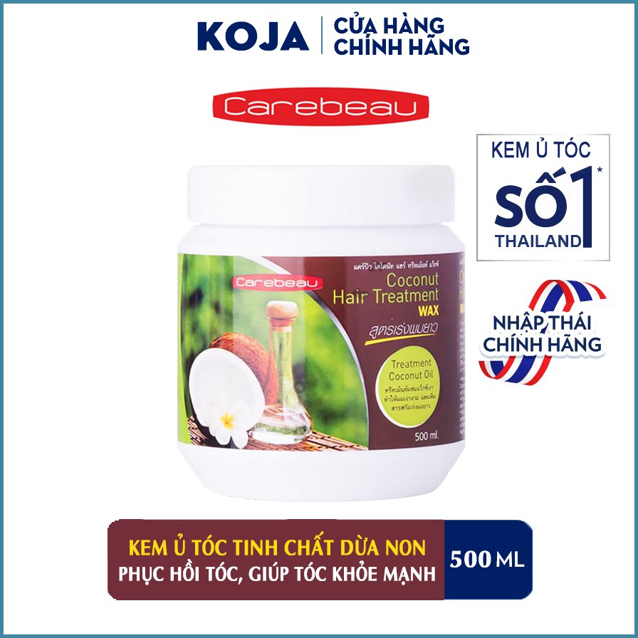 Kem Ủ Tóc Dừa Non Coconut Hairtreatment Thái Lan Phục Hồi Hư Tổn 500ml