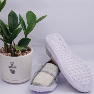 GIÀY LƯỜI BỐ CARO XÁM