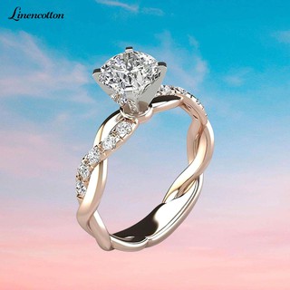 Nhẫn Đính Hôn Đính Đá Zircon
