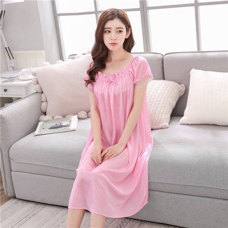 Váy Ngủ Pyjama Nữ Mùa Hè Váy Ngủ Phi Bóng