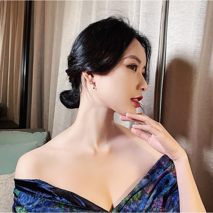 Bông tai nữ Hàn Quốc kiểu dáng dễ thương cá tính đẹp trẻ trung thời trang mẫu mới 2021 giá rẻ