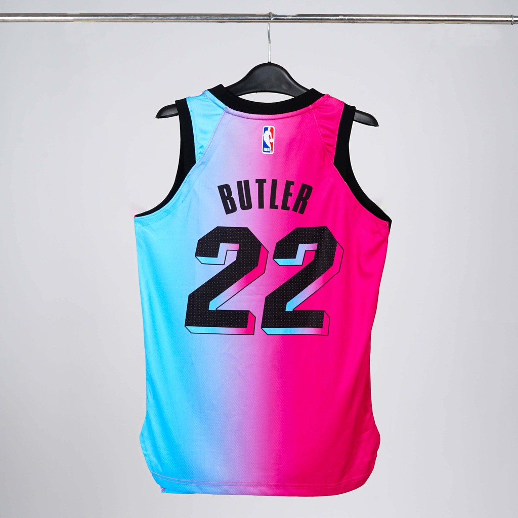 Đồ bóng rổ Actee Miami Heat màu Xanh Hồng Thêu