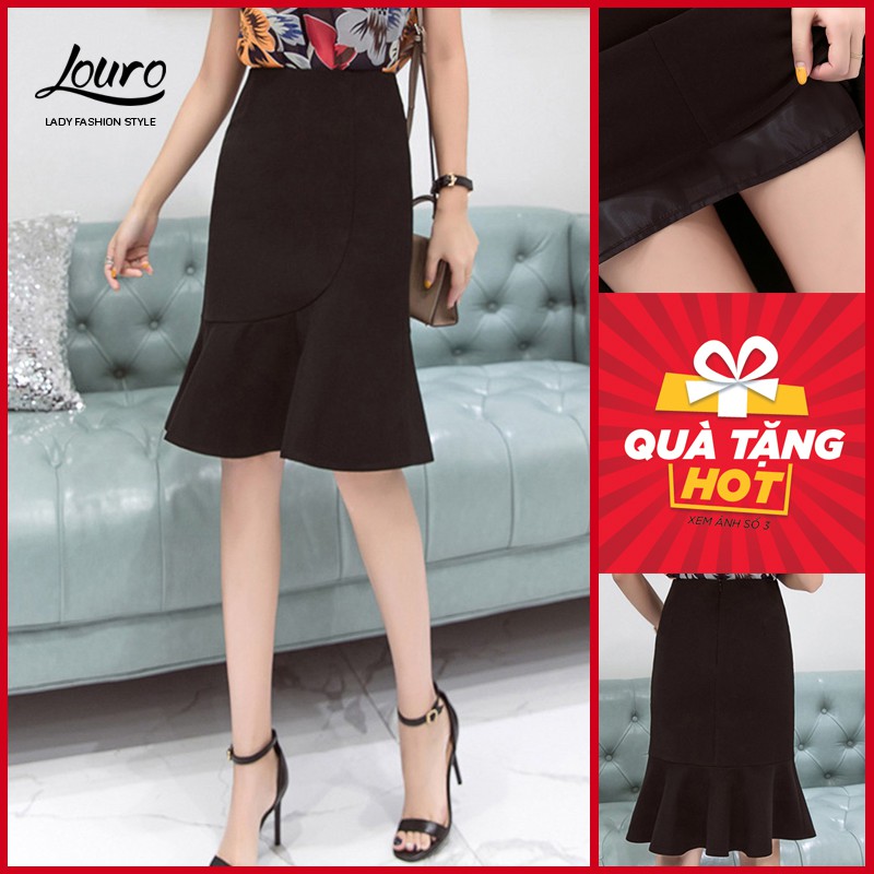 Chân váy đuôi cá công sở Louro L1000,ẢNH THẬT chân váy dáng dài tôn eo, lên dáng | BigBuy360 - bigbuy360.vn