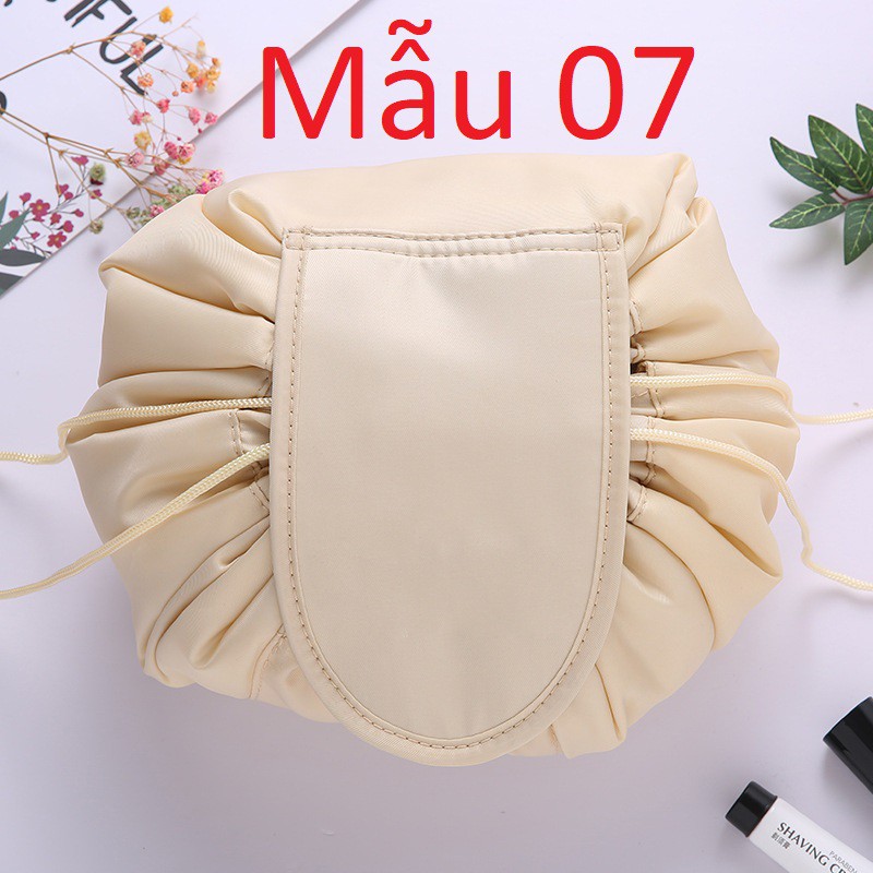 Túi Tròn Rút Dây Đựng Đồ Trang Điểm Mỹ Phẩm Đa Năng Đi Du Lịch
