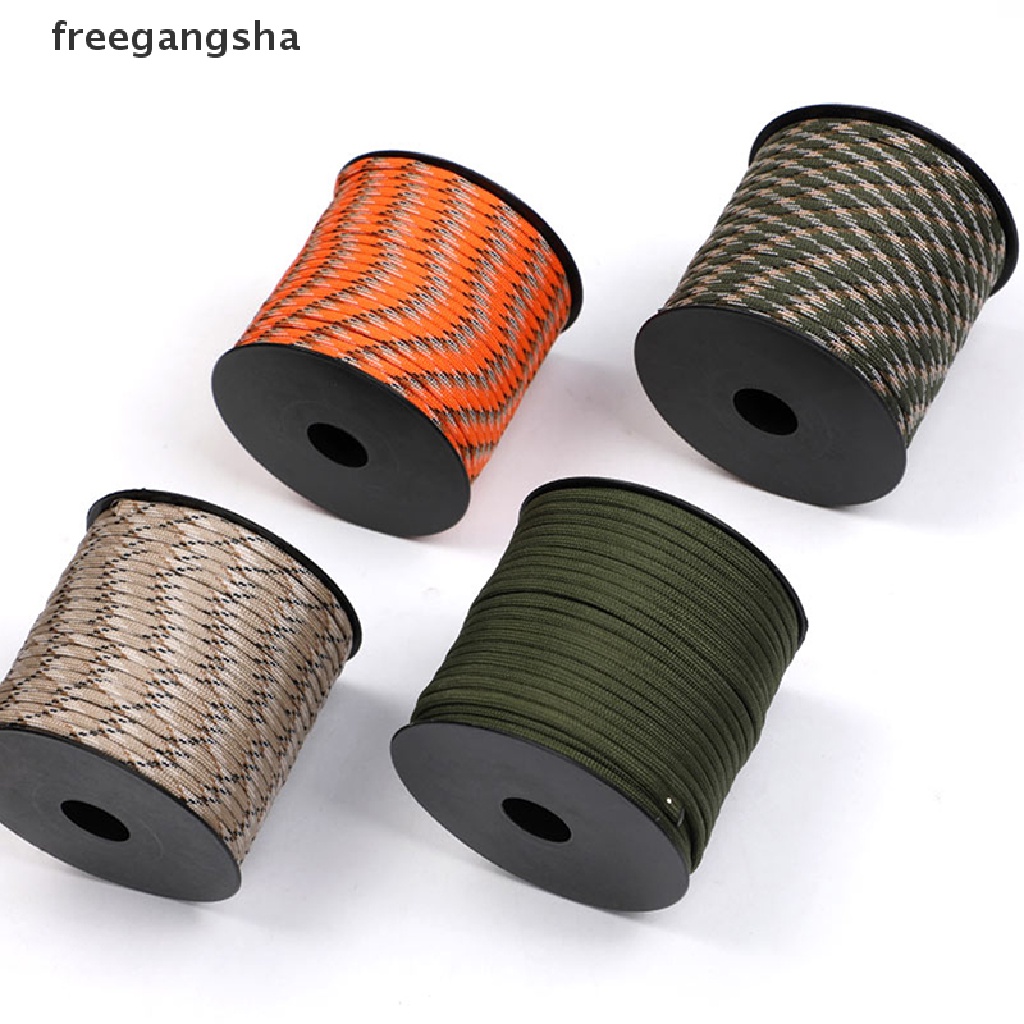[FREG] 50M 7-Core Paracord Rope Outdoor Polyester Parachute Cord Camping Survival FDH