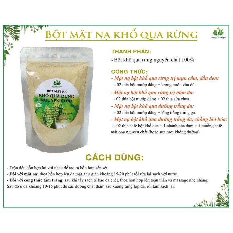 BỘT MẶT NẠ KHỔ QUA RỪNG 100g