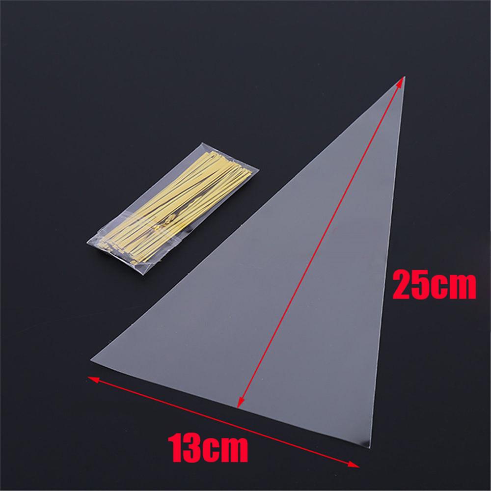 50 Túi Bóng Kính Trong Suốt Đựng Bắp Rang Bơ Thắt Dây Xoắn Độc Đáo