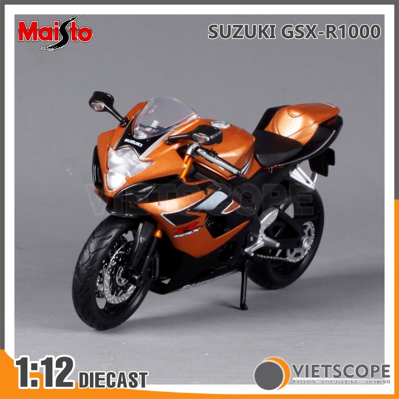 Mô hình xe mô tô SUZUKI GSX-R1000 tỉ lệ 1:12 hãng Maisto - Mô hình xe trưng bày TM31106