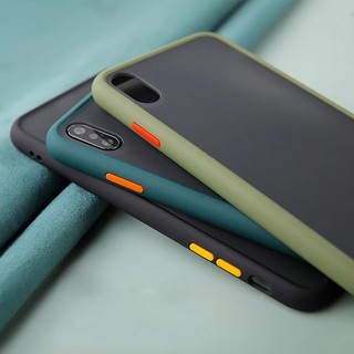 Ốp lưng nhám chống shock OPPO A74 A94 A53 A52 A72 A92 A93 A91 A73 Case suốt cảm giác chạm mềm mại màu tương phản cho