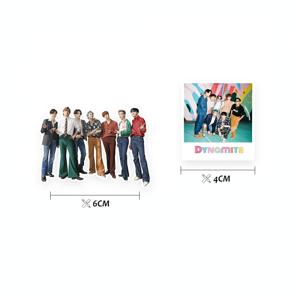 Set 76 Miếng Dán Chống Thấm Nước Hình Graffiti BTS Trang Trí Vali / Ván Trượt / Laptop