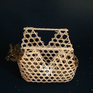 Làn tre đan mắt cáo - Giỏ tre quà tặng