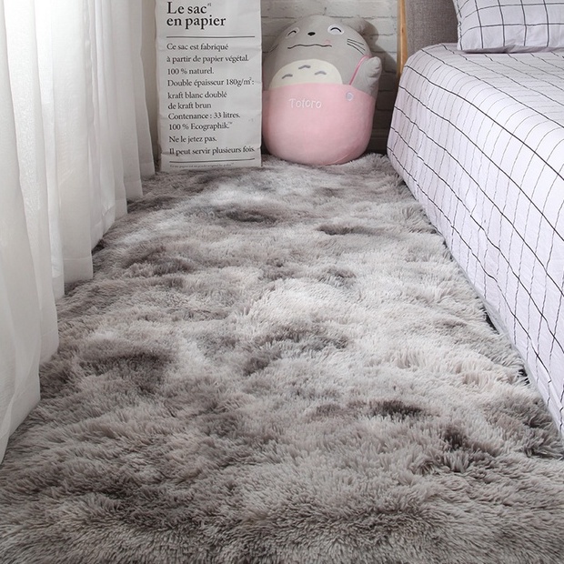 Thảm lông loang trải sàn, thảm lông size 1m6x2m chống trơn trượt dày dặn loại đẹp