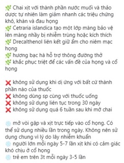 Vệ sinh họng xịt họng MIVOLIS ĐỨC