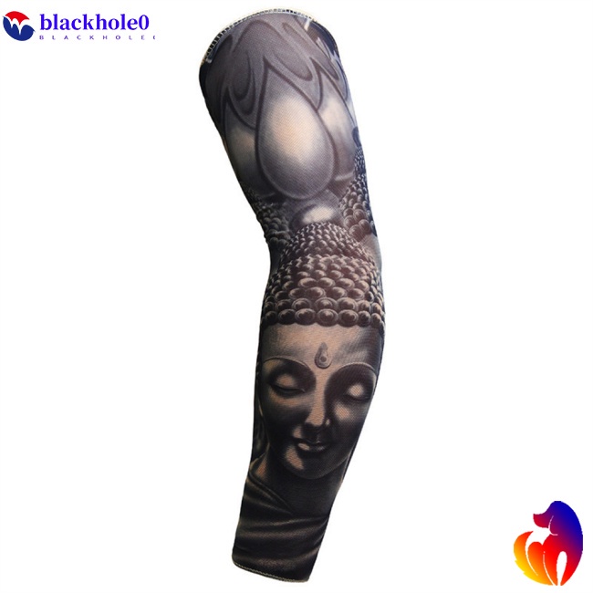 1pcs Găng cánh tay chống tia UV in họa tiết hình xăm độc đáo phong cách Halloween