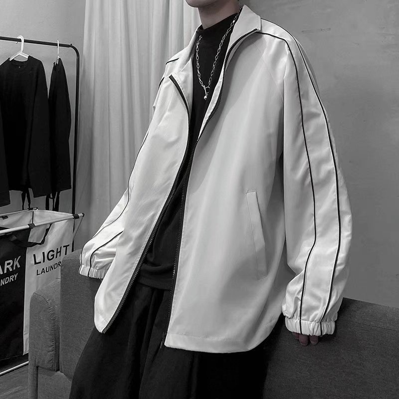 Áo Khoác Thể Thao Dáng Rộng Phong Cách Hàn Quốc Nhật Bản Thời Trang Thu Xuân Dành Cho Nam M-2XL 3 Màu Cá Tính