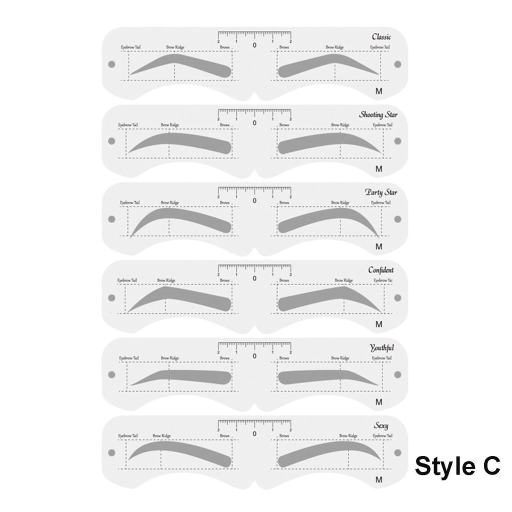 Set 1 / 2 Khuôn Kẻ Lông Mày 3 Màu Tiện Lợi EUCA