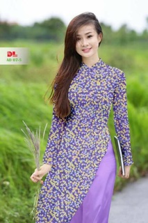 Vải áo dài in hoa nhí