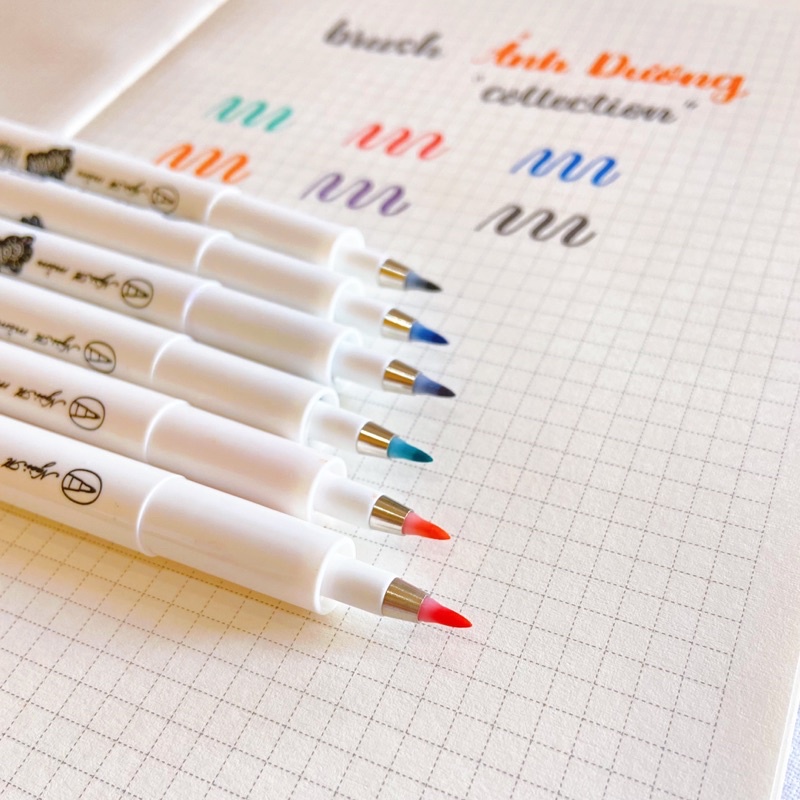 Bộ bút Brush Ánh Dương luyện Calligraphy - Samy Study Stationery
