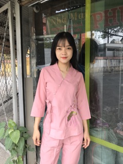 Đồ lam đi chùa.áo lam phật tử .nhật sen