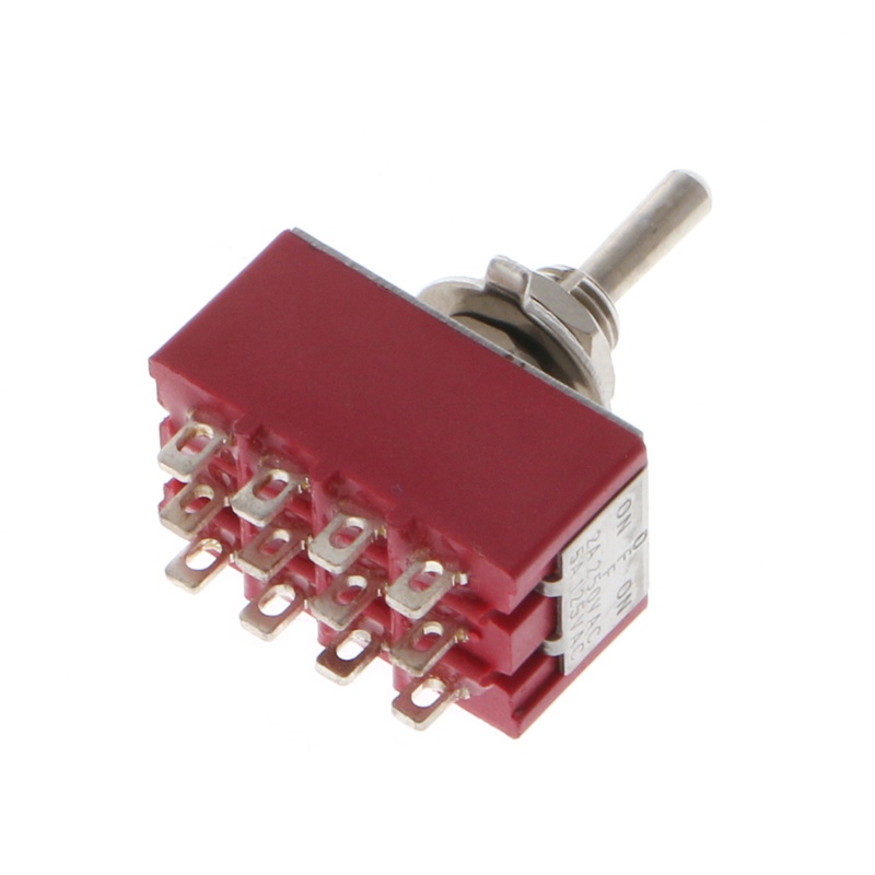 Công Tắc Gạt Đảo Chiều Mini 250V / 2A 125V / 5A 12-Pin On / On 2 Vị Trí 4PDT