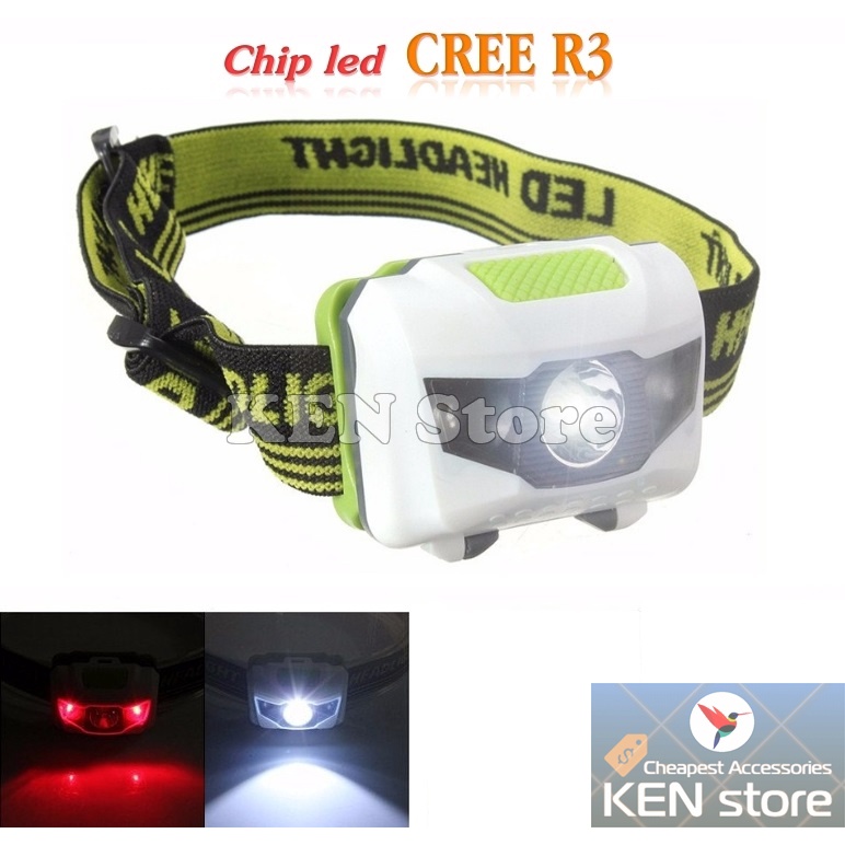 Đèn pin, đèn led siêu sáng đeo trán chip led CREE R3 nhỏ gọn cực sáng