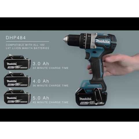 Máy khoan búa chạy pin Makita DHP484RFE (18V)