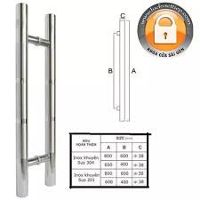 TAY NẮM CỔNG 5 TẤC INOX 304 - DÀI 50 CM