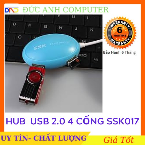 Hub Usb 4 Cổng SSK SHU 017- Chính Hãng Phân Phối - Thiết Kế Tinh Xảo