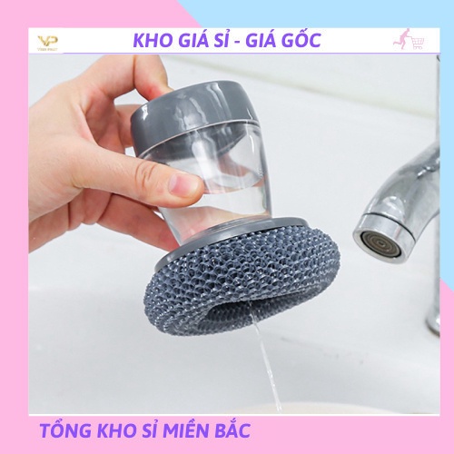 [❌GIÁ SỈ❌] Dụng cụ cọ xoong nồi - Cọ xoong nồi cọ bếp, cọ rửa bát đĩa có bình chứa đựng xà phòng 88244