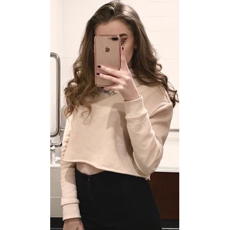 ÁO HOODIE CROPTOP H&M