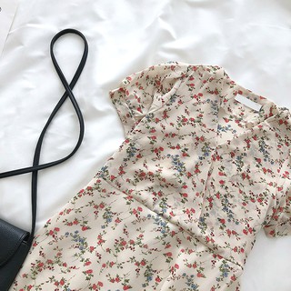 ĐẦM HOA CỔ CHÉO - florafashionvn