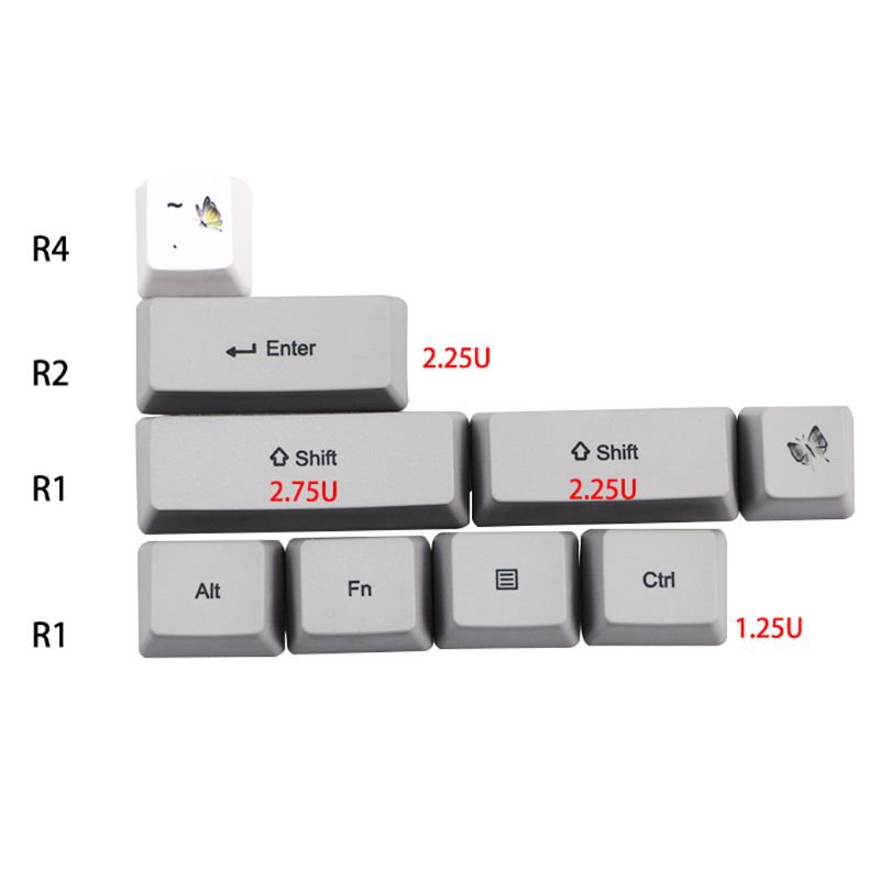 Nút bàn phím nhuộm mực dễ thương PBT OEM cho GH60 GK61