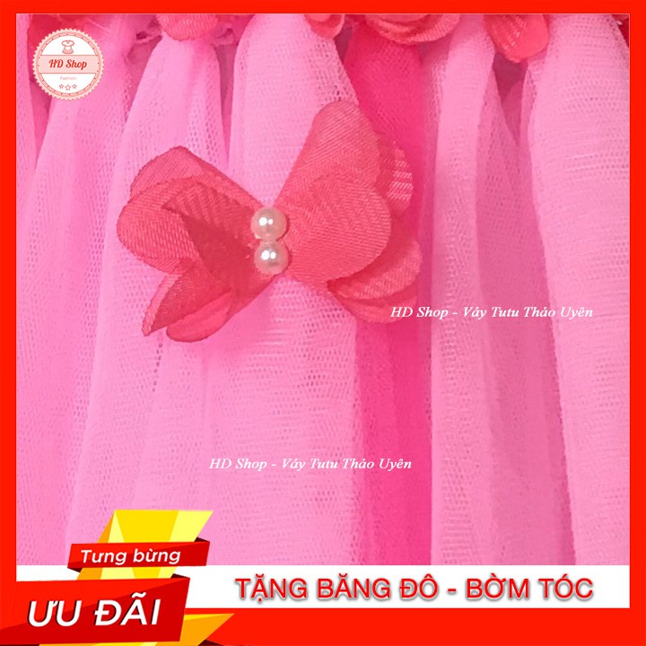 Váy đầm bé gái ❤️FREESHIP❤️ Đầm công chúa hồng phấn hoa dải sen bướm cho bé gái