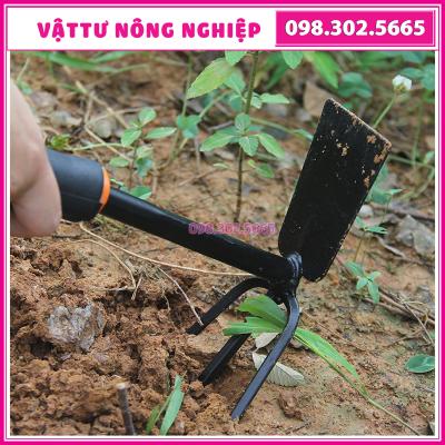 [Giá hủy diệt] bộ 2 dụng cụ làm vườn gồm XẺNG, CUỐC CÀO SỚI ĐẤT 2 trong 1 CÁN CAO SU dài 30cm tiện dụng