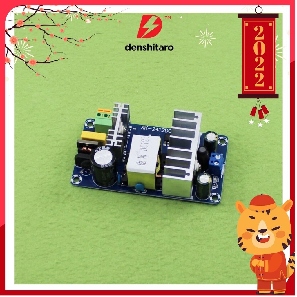 Denshitaro Mạch chuyển đồi nguồn AC-DC 12V 6-8A 100W XK-2412DC D00-287