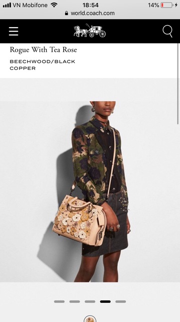 ⚠️SALE SẬP SÀN⚠️ Túi Coach hoa trà size đại